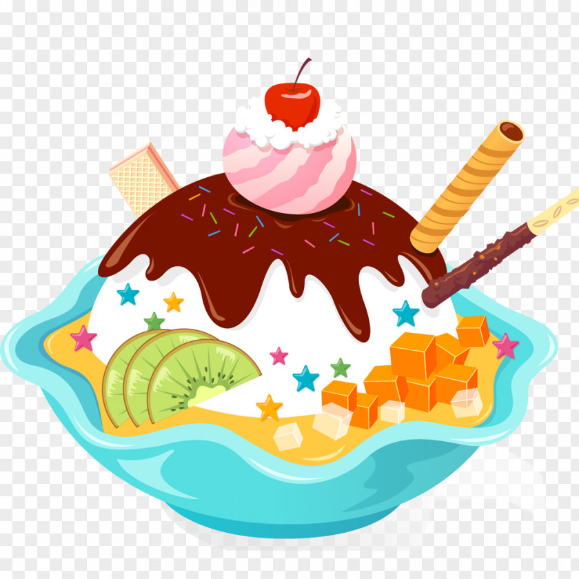 Cake Ice Cream Cone Cartoon PNG
