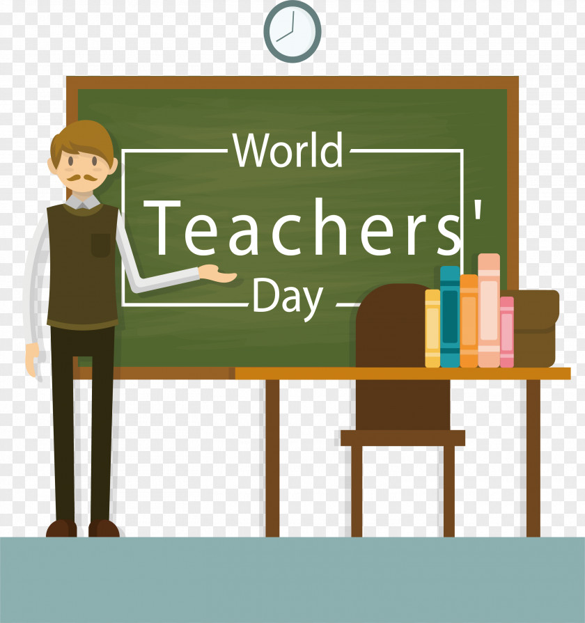In The New Term, Teacher Comes To Class World Teachers Day Lesson PNG