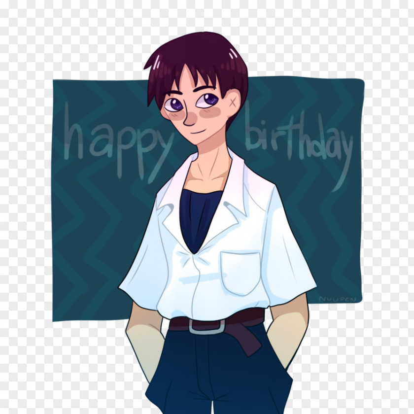 Shinji Ikari Birthday School Uniform PNG