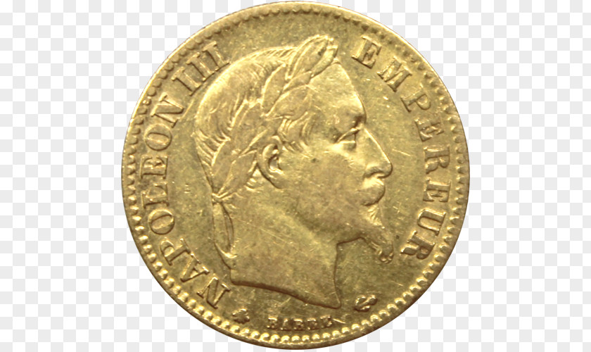 Coin Napoléon Gold Franc PNG