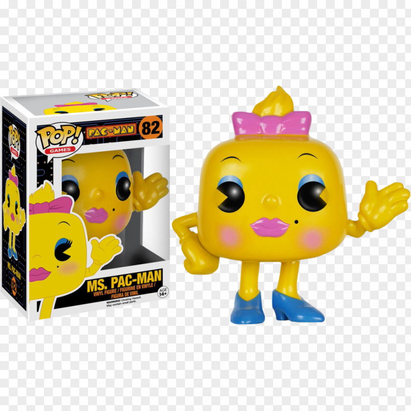 Pac Man Ms. Pac-Man Championship Edition Funko Action & Toy Figures PNG