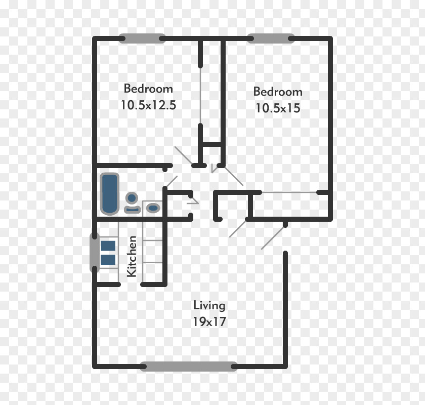 Small Fresh Style Floor Plan House Square Foot PNG