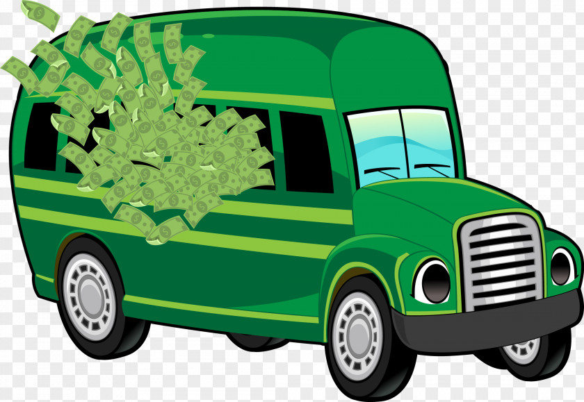 Bus Money Chauffeur Compact Van Commercial Vehicle PNG