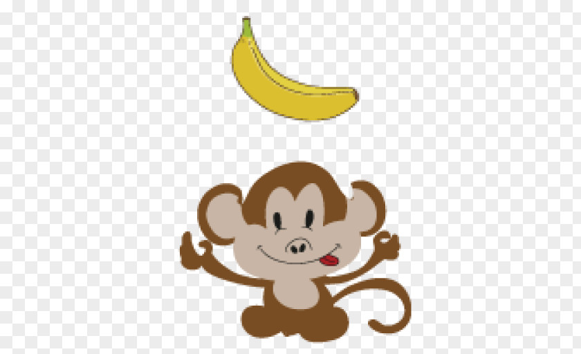 Eat Banana Monkey Red Envelope Pattern PNG