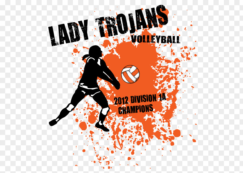 Volleyball Poster Ink Logo PNG