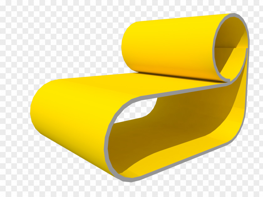 Yellow Chair Rendering PNG