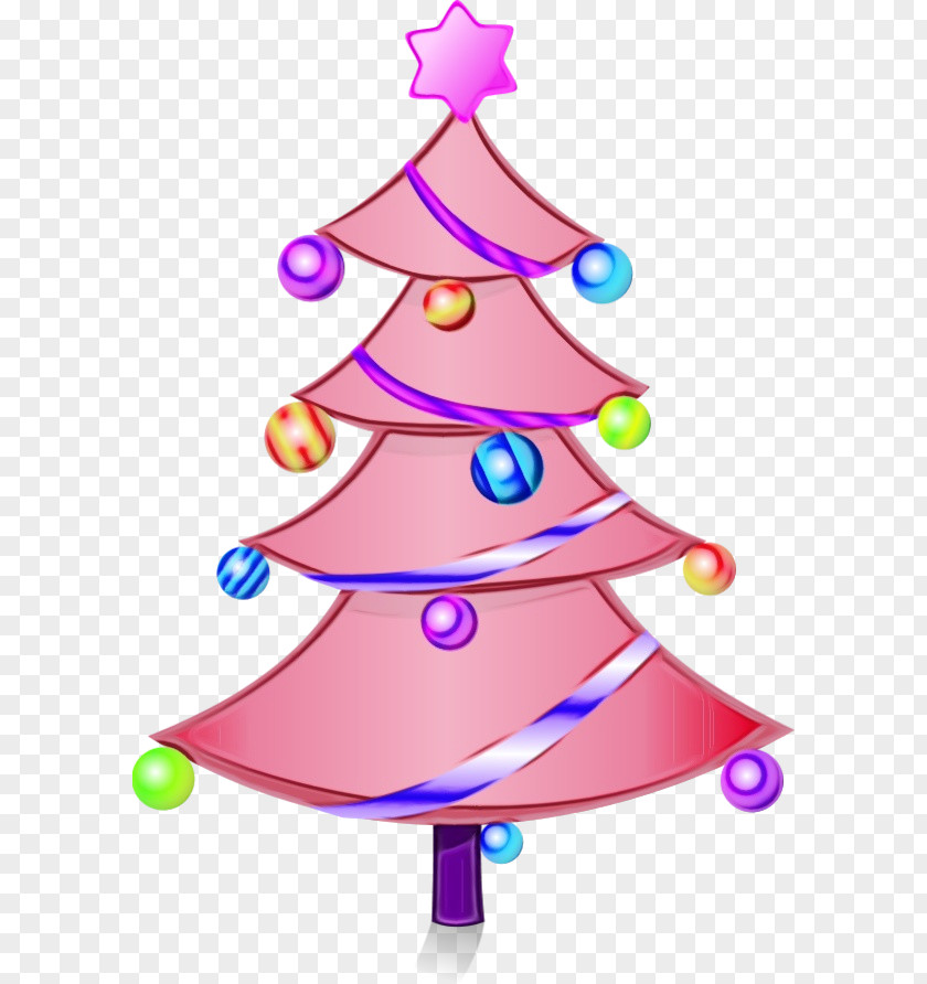 Plant Ornament Watercolor Christmas Tree PNG