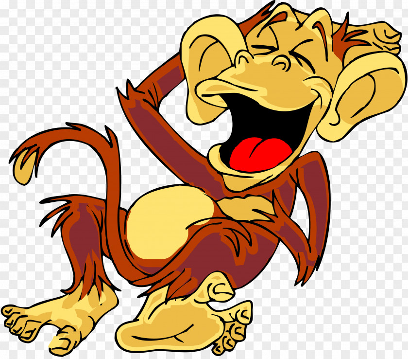 Monkey Laughter Emoticon Cartoon Clip Art PNG