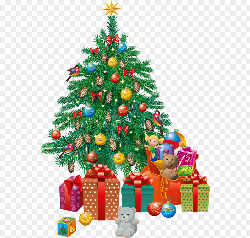 Christmas Tree Royal Message Santa Claus Card PNG
