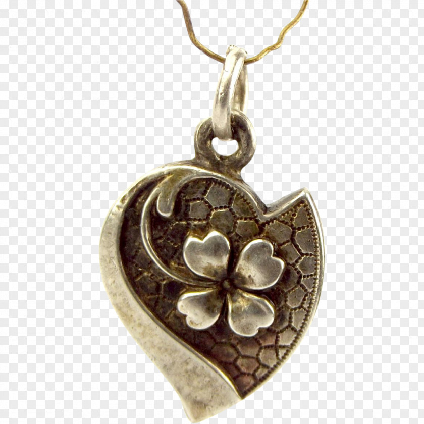 Gold Heart Charms & Pendants Silver Jewellery Luck Four-leaf Clover PNG