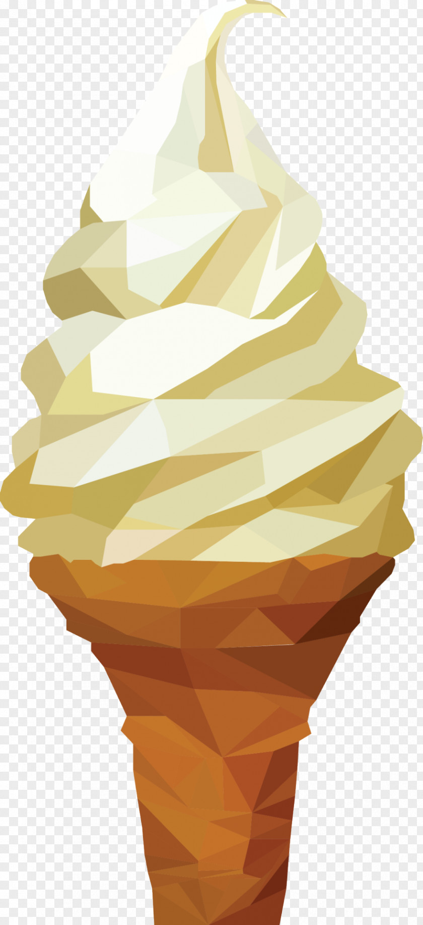 Hand-painted Ice Cream Cone Graphic Design PNG