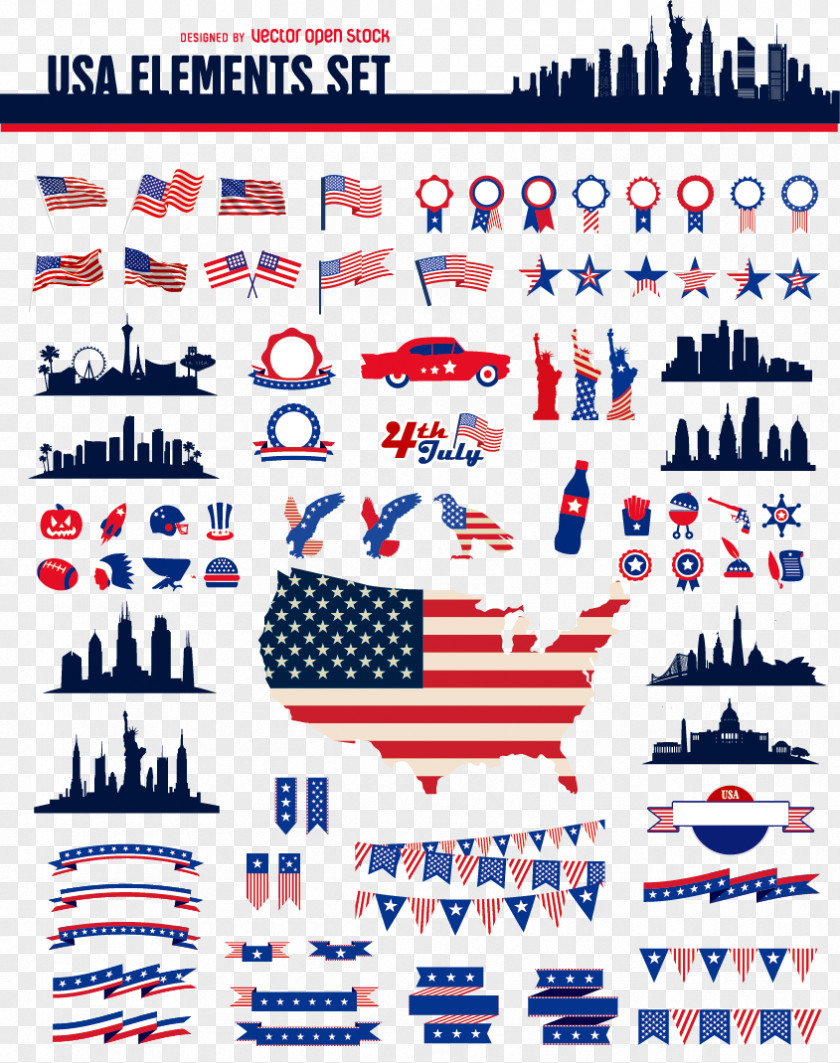 US Vector Elements United States PNG