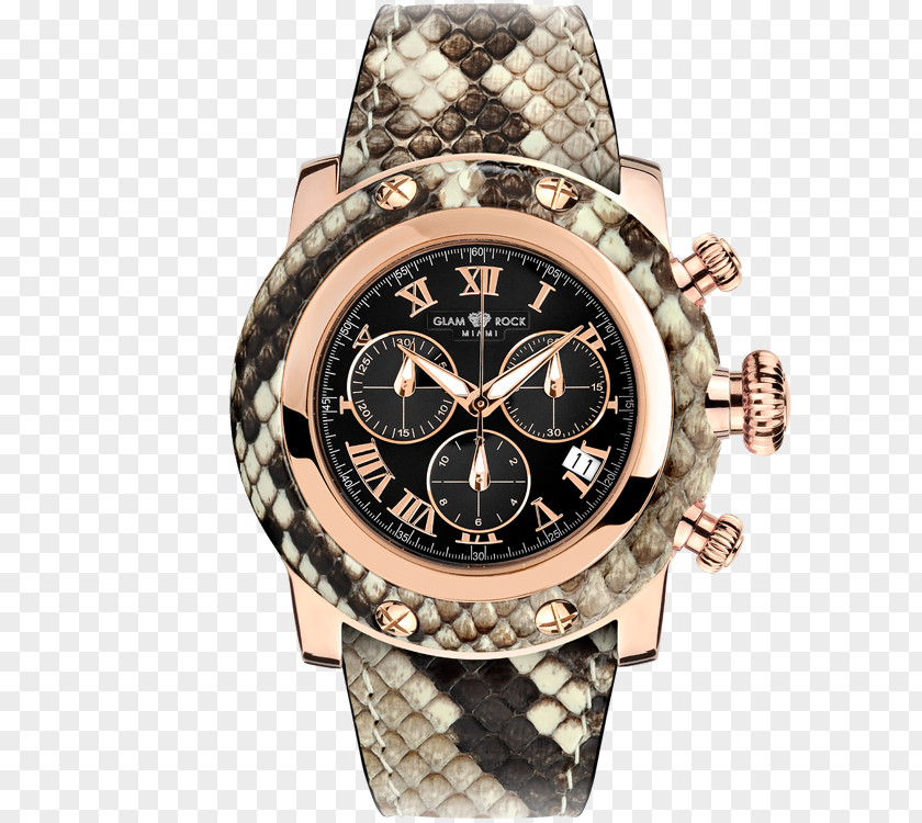 Clock Glam Rock Strap Watch PNG