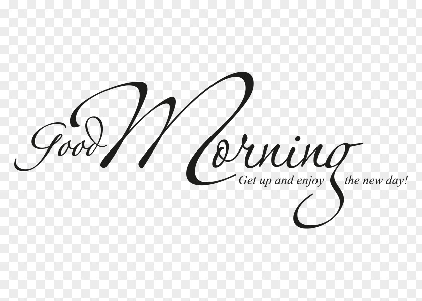 Coffee Morning Calligraphy Good Logo PNG