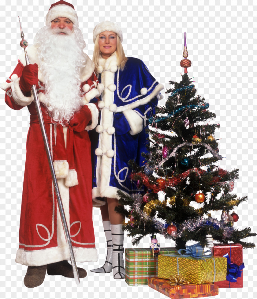 Santa Ded Moroz Snegurochka Grandfather Ziuzia Holiday PNG