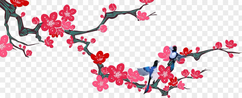 Plum Flower Floral Design Cherry Blossom Petal Pattern PNG