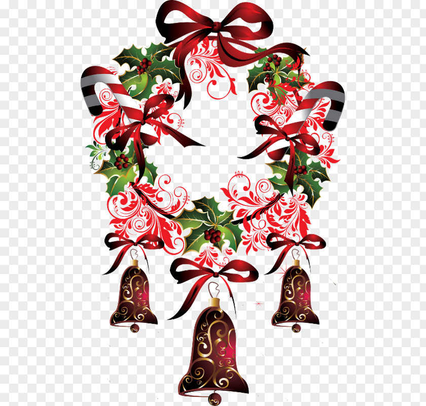 Christmas Tree Wreath Ornament Floral Design PNG