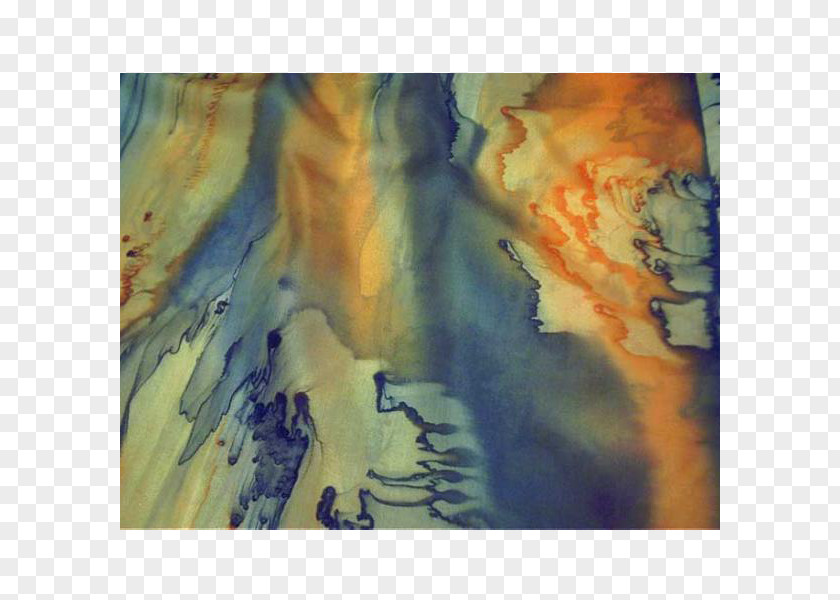 Hand Painted Watercolor Painting Art Silk Scarf PNG