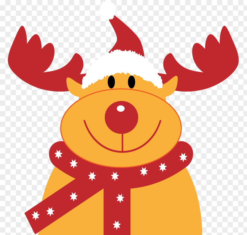 Reindeer Rudolph Santa Claus Christmas PNG