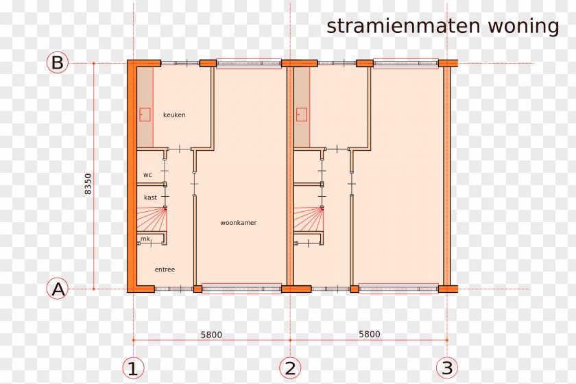 Building Stramienlijn Stramienmaat Drawing Floor Plan PNG