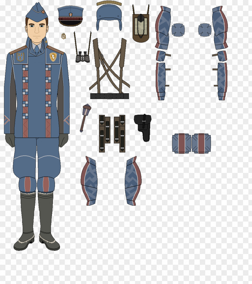 Isometric Soldier Valkyria Chronicles Military Uniform Outerwear Dress PNG