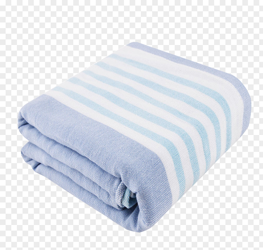 Blue Cotton Gauze Bath Towel Uchino U6d74u5dfe PNG