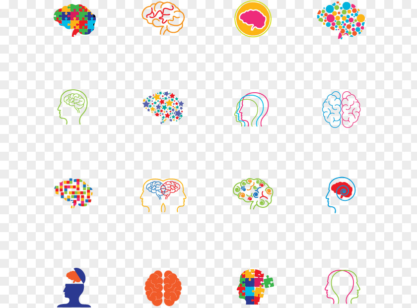 Brain Color Design Theme Vector Material Graphic Clip Art PNG