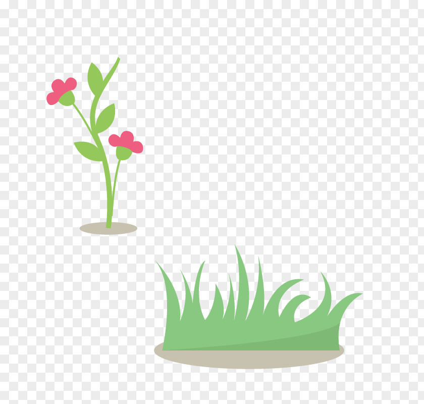 Bushes And Flowers Drawing PNG