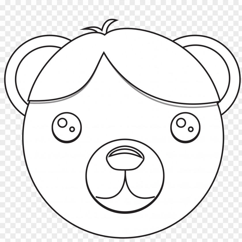 Circle Snout White Headgear Clip Art PNG