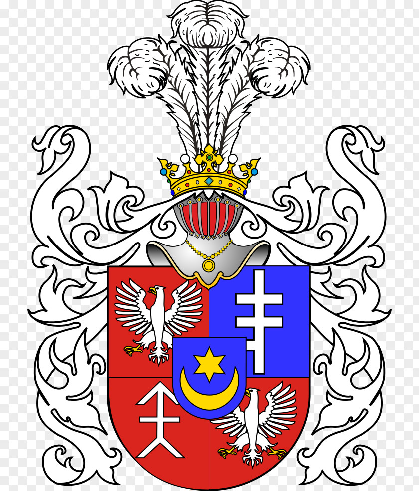 Herby Szlachty Polskiej Poland Leliwa Coat Of Arms Sieniawski Crest PNG