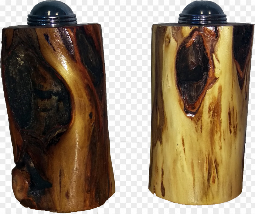 Salt And Pepper Shakers Black Wood Spice PNG