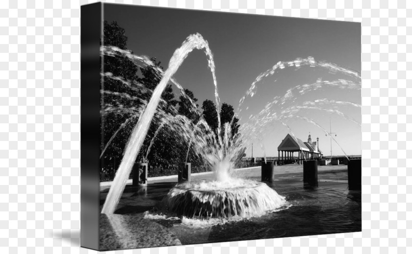 Water Resources Fountain Gallery Wrap Canvas Photography PNG