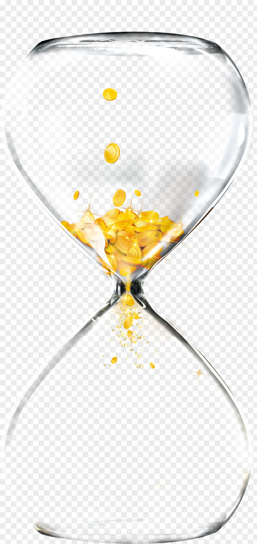 Free Gold Hourglass Pull Material Time Value Of Money PNG