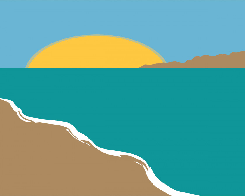 Simple Landscape Cliparts Beach Shore Hotel Painting Clip Art PNG
