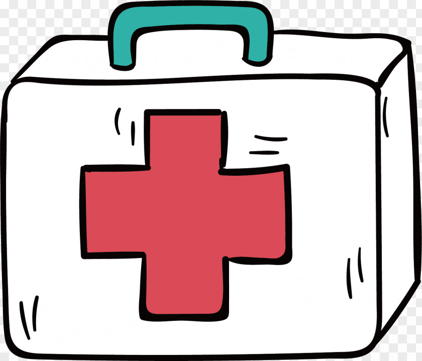 Vector Hand-painted First Aid Kit Medicine Clip Art PNG