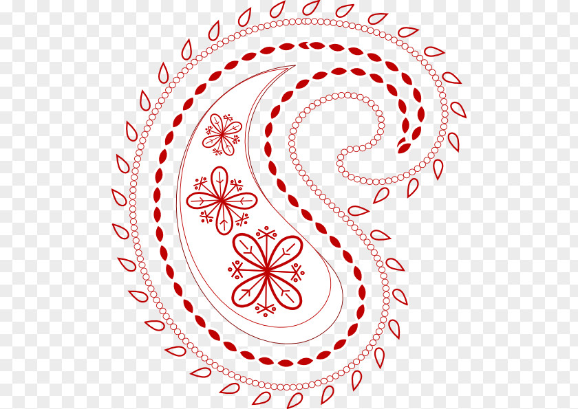 Bandana Print Cliparts Kerchief Paisley Red Clip Art PNG
