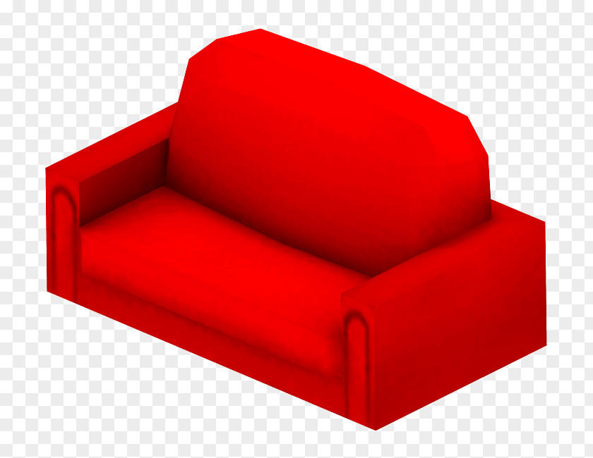 Rectangle Chair Red Furniture Couch PNG