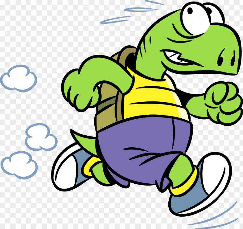 Running Turtle The Tortoise And Hare Cartoon PNG