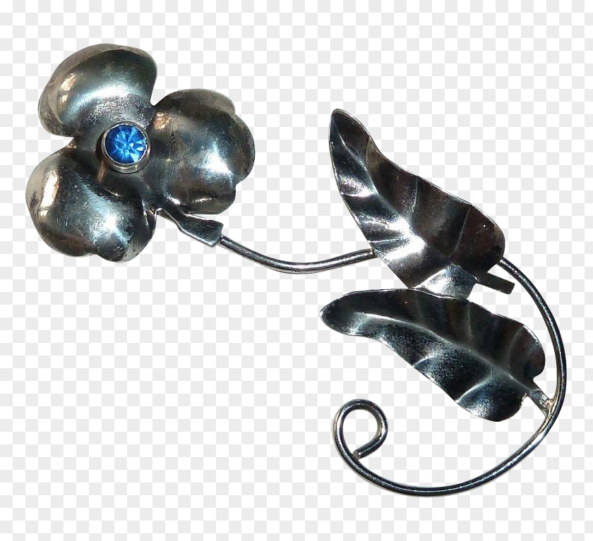 Silver Earring Body Jewellery Sweet Pea Sapphire PNG