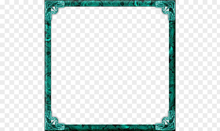 Teal Border Frame Transparent Pac-Man Clip Art PNG