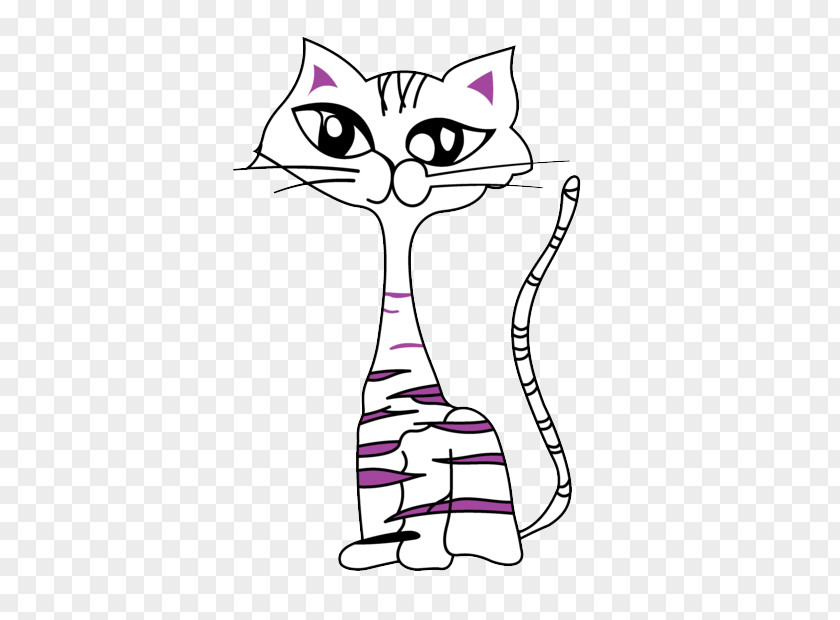 Cartoon Cat Proud Kitten Whiskers Clip Art PNG