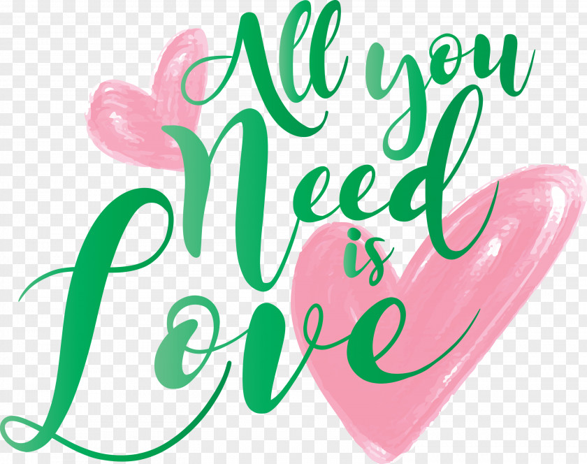 Valentines Day All You Need Is Love PNG