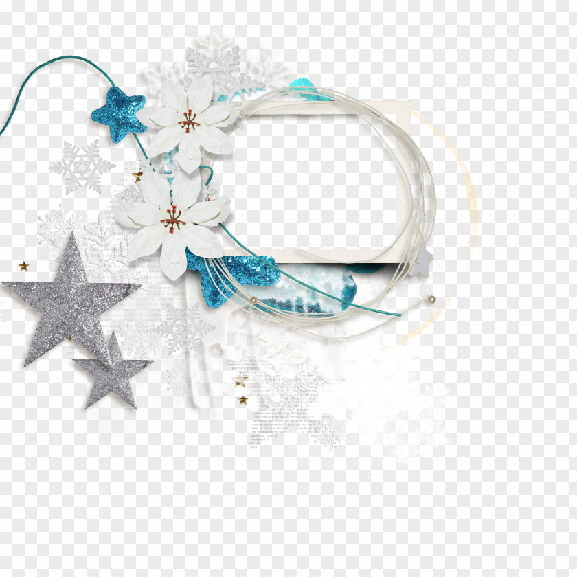 White Stars Picture Frame Photography Scrapbooking PNG