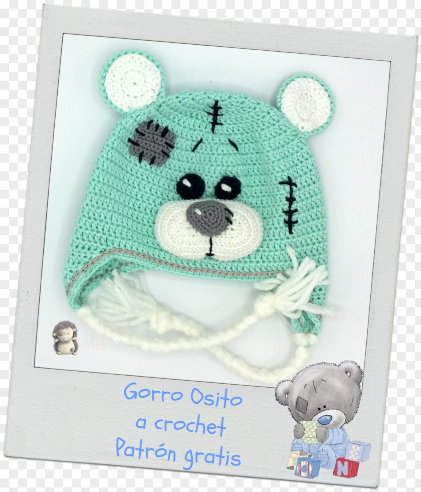 Bear Crochet Hat Bonnet Pattern PNG