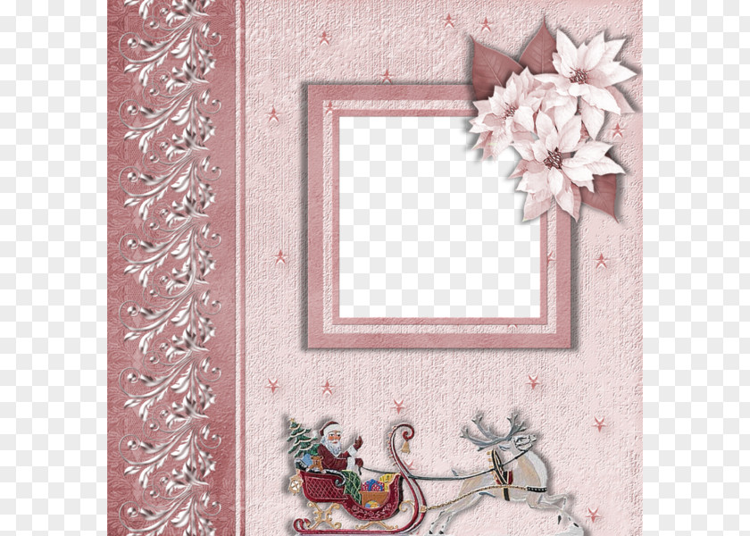 Christmas Pink Frame Pictures Picture Scrapbooking PNG