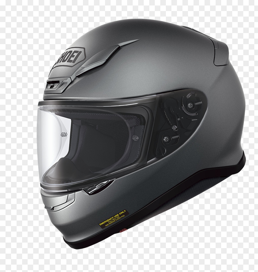 Deep Grey Motorcycle Helmets Shoei Visor PNG