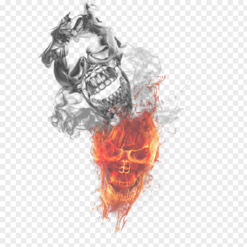 Fire Desktop Flame Skull PNG Skull, green smoke clipart PNG