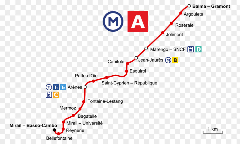 Map Toulouse Metro Line B Rapid Transit Balma – Gramont Basso Cambo PNG
