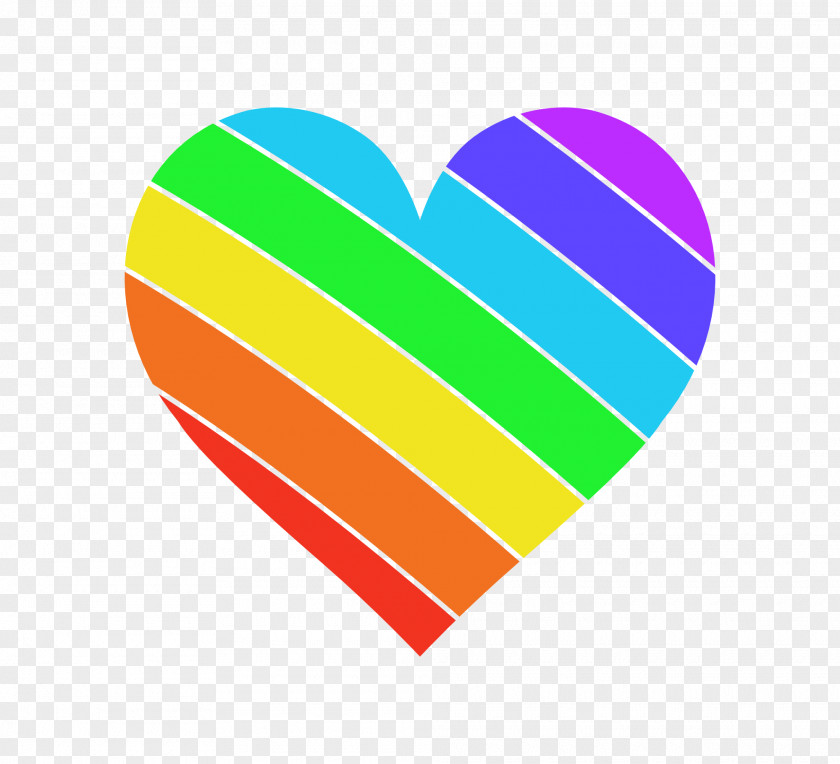 Rainbow Heart Color 虹色のハート 素材屋 PNG