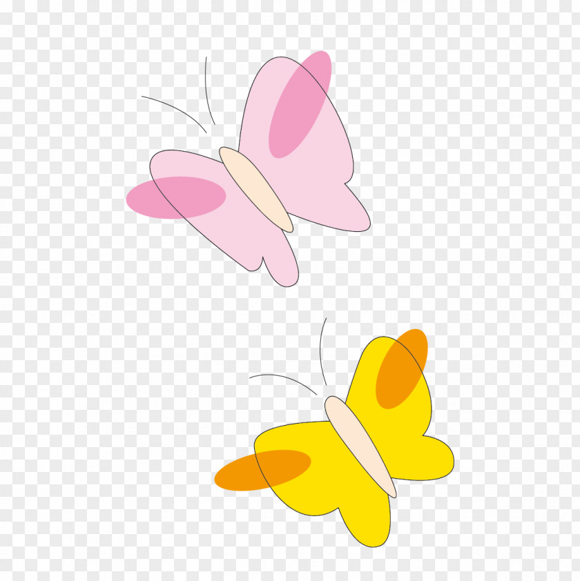 Cartoon Butterfly Pink Clip Art PNG
